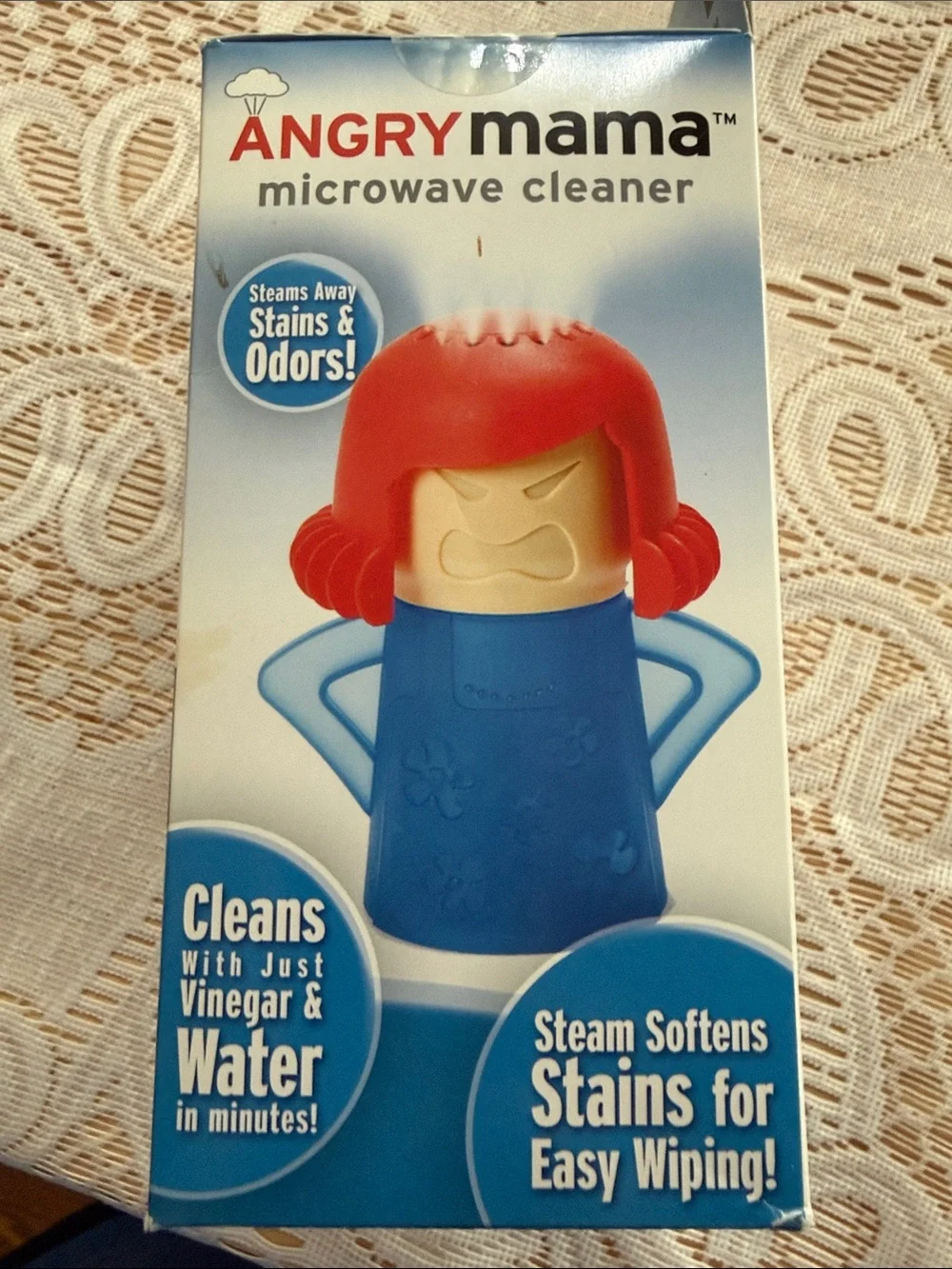 Microwave Cleaner Steam Away Stains & Odors - Red & Blue